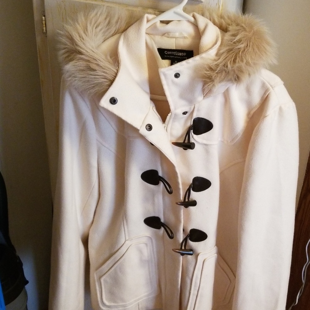 Coffee shop brand winter dress pea coat